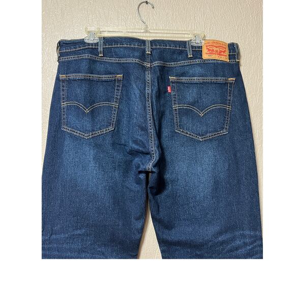 Levi Straus 505 Men's Blue Denim Straight Legs Jeans Pants Cotton Mid Rise 42x32 - Picture 3 of 13